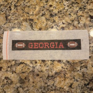 Needlepoint Paci Clip Canvas - Georgia Football