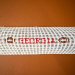 Needlepoint Paci Clip Canvas - Georgia Football
