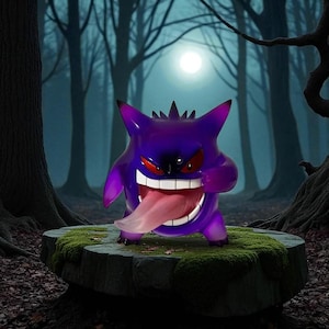Gengar Tongue-Out Kawaii Figure – Pokémon-Inspired Collectible Model