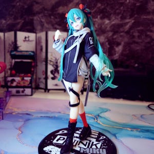 Hatsune Miku Premium Painted Figure — Punk Fashion Statue Display