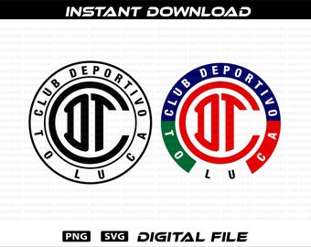 Club Toluca Logo: Mexican Futbol PNG SVG Vector, Liga Mexicana (Digital Download