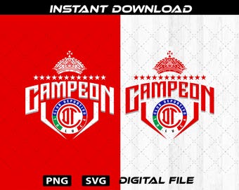 Club Toluca Logo: Mexican Futbol PNG SVG Vector (Digital Download)