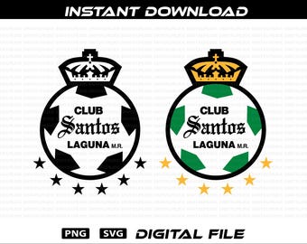 Club Santos Laguna PNG SVG: Mexican Futbol Logo Vector, Liga Mexicana (Digital Download