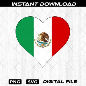 Mexico Flag SVG PNG Bandera de Mexico Digital File para Cricut 300dpi
