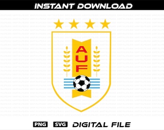 Uruguay Fußball Nationalmannschaft Logo: PNG, SVG (Digitaler Download)