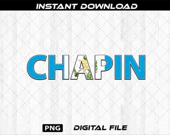 Chapin PNG-Guatemala Flag Letters- Diseño Chapin Digital File 300dpi.