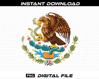 Escudo Nacional de México PNG – Logotipo del Águila (Descarga Digital)