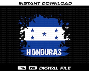 Honduras Flag Splash PNG PDF, Honduras Pride Digital Design Sublimation, (Instant Download 300dpi)