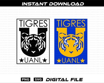 Club Tigres PNG SVG: Mexican Futbol Vector, Liga Mexicana (Digital Download