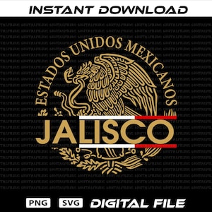 Jalisco Mexiko Adler Wappen: Bundesstaat Jalisco - PNG SVG (Digitaler Download)
