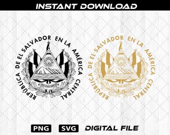 El Salvador Coat of Arms SVG PNG | National Emblem (Digital File)