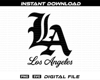 Chicano Style LA Logo: Urban Art PNG, SVG (Digital Download)