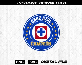 Cruz Azul Campeon Clausura 2026 Logo SVG PNG | Digital Download Soccer Vector
