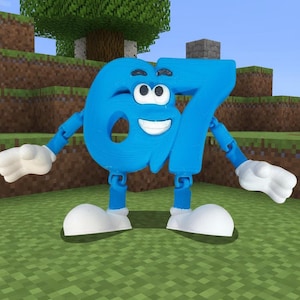 Six Seven Brainrot Figure | Articulated TikTok Meme Collectible | "Steal a Brainrot" Eco-Friendly PLA Desktop Art
