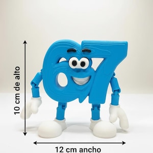 Six Seven Brainrot Figuur | Beweegbaar TikTok Meme Verzamelobject | "Steal a Brainrot" Milieuvriendelijke PLA Decoratie afbeelding 2