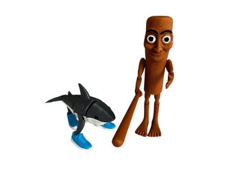 Pack de 2 Figuras Coleccionables en Miniatura – Tung Tung Sahur & Tralalero Tralala
