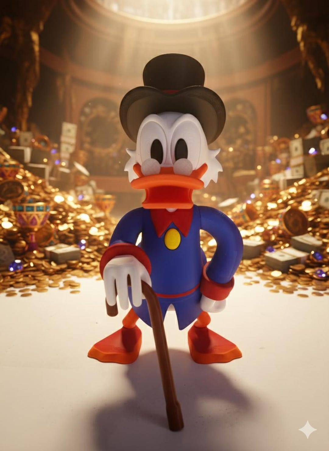 Scrooge Mcduck 3D Printed Statue - 14