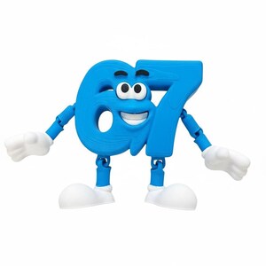 Six Seven Brainrot Figuur | Beweegbaar TikTok Meme Verzamelobject | "Steal a Brainrot" Milieuvriendelijke PLA Decoratie afbeelding 3