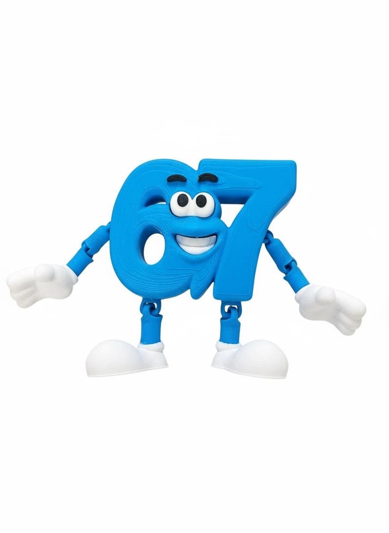 Six Seven Brainrot Figuur | Beweegbaar TikTok Meme Verzamelobject | "Steal a Brainrot" Milieuvriendelijke PLA Decoratie afbeelding 3