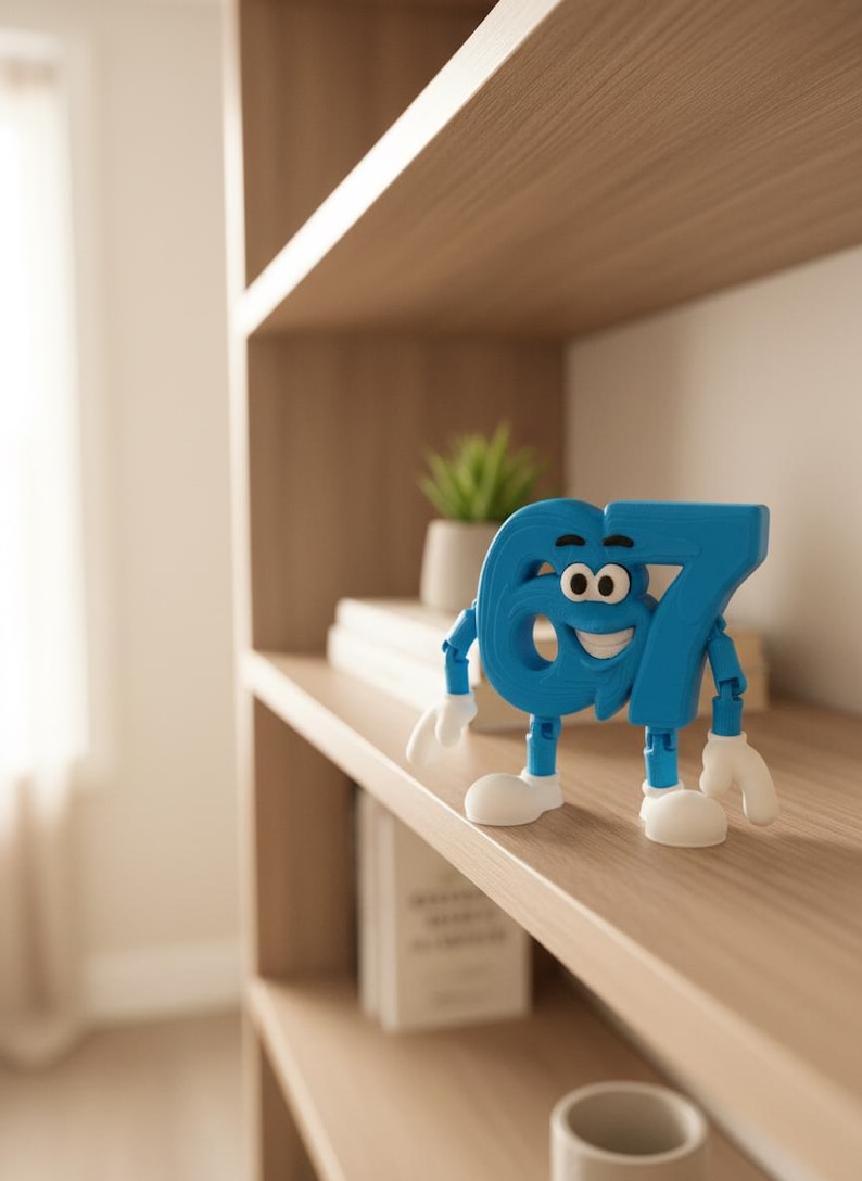 Six Seven Brainrot Figuur | Beweegbaar TikTok Meme Verzamelobject | "Steal a Brainrot" Milieuvriendelijke PLA Decoratie afbeelding 5