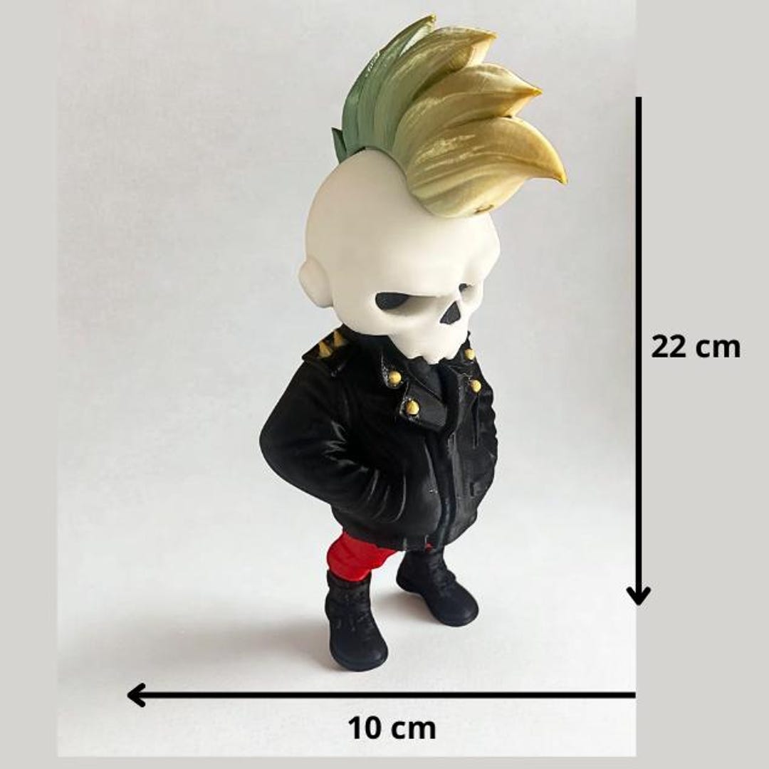 都会のスケルトンフィギュア：3Dプリントのパンクな装飾 - Etsy 日本