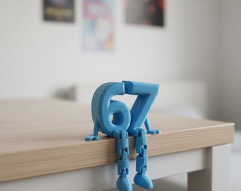 Miniatura 3D Six Seven – Decoração de mesa articulada em PLA