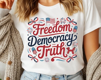 Maglietta con fiocco USA: maglietta patriottica del 4 luglio Comfort Colors