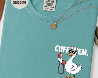 Comfort Colors Funny Nurse T-Shirt: Silly Goose RN Tee