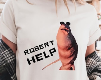 Meme-shirt Marcus de worm: grappig Brain Rot T-shirt, Robert HelpT