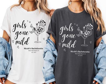 Girls Gone Mild custom vrijgezellenshirt, PJS Weekend Girls Night, Spa Party