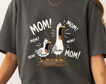 Personalized Seagull Mom Mom Mom Custom Name Shirt, Funny duck mom shirt, Funny Mother's Day Gift For Mom, Busy mom life shirts