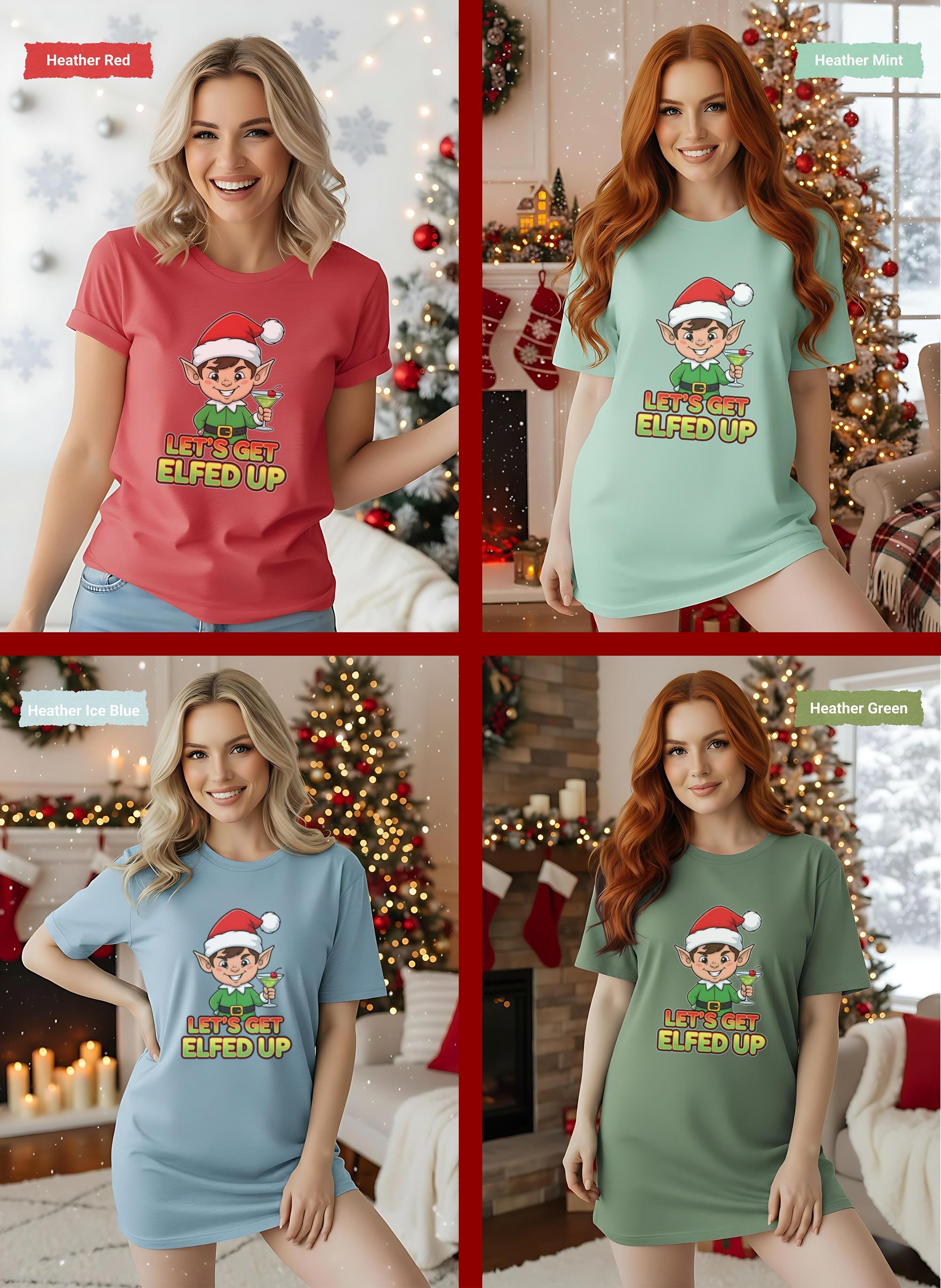 T-shirt non sono un elfo sono solo basso natale