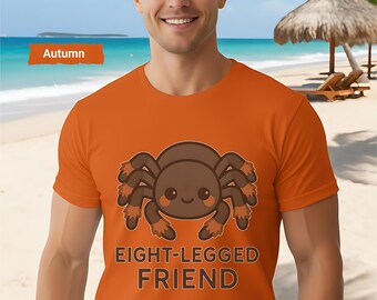 Camiseta Kawaii Tarântula Amiga de Oito Pernas | Camiseta Fofa de Aranha, Amantes de Animais de Estimação, Camiseta para Amantes de Animais