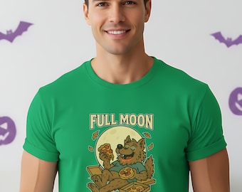 Funny Halloween Werewolf Tee T-Shirt, Cartoon Spooky Fashion
