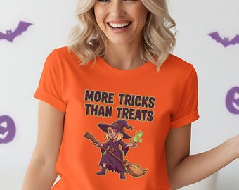 Camiseta de bruja, camiseta de bruja de Halloween, camiseta de hechizos de bruja, camiseta de bruja morada y verde, camiseta de bruja espeluznante de Halloween, ropa de hechizos de bruja