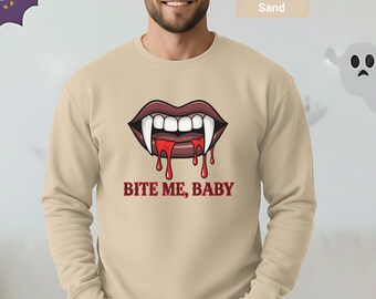Vampire Halloween Sweatshirt, Halloween Vampire Shirt, Gothic Halloween Clothing, Unisex Halloween Shirt, Halloween Vampire Top, Vampire Top