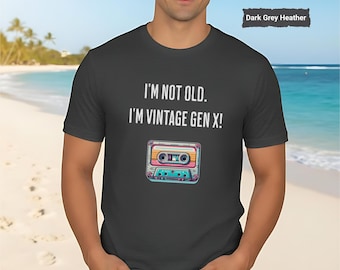 T-shirt vintage Gen X, t-shirt rétro à cassettes, t-shirt drôle génération X, haut graphique unisexe, t-shirt rétro des années 70, 80, 90, T-shirt nostalgie des années 80