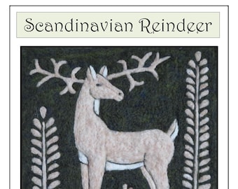 Needle Felt Kit Scandinavian Design Deer Tapestry Adult Craft Kit - Beginners Welcome!