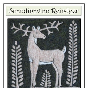 Needle Felt Kit Scandinavian Design Deer Tapestry Adult Craft Kit - Beginners Welcome!