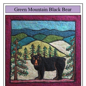 Needle Felting Kit Black Bear Tapestry Adult Craft Kit Painting With Wool 2D Felting Beginners Welcome!