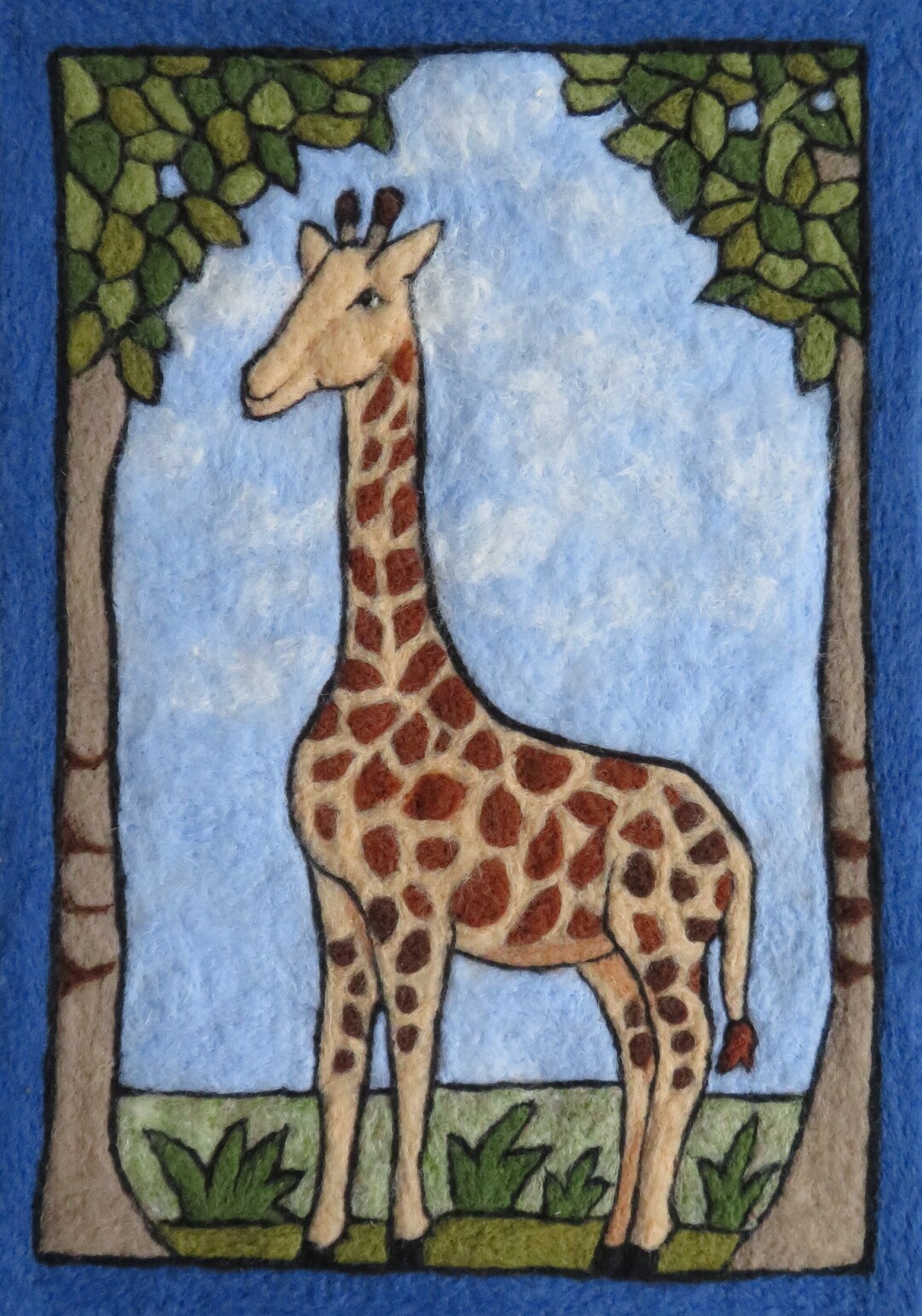 Needle Felt Kit Giraffe Wool Tapestry Kit Needle Felt Kit Etsy