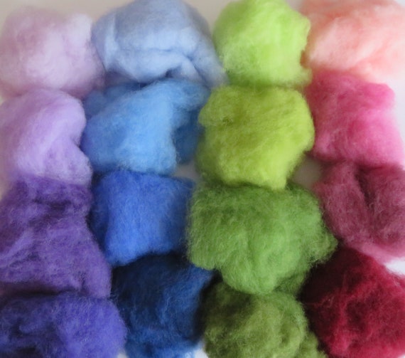 Needle Felting Wool Fiber GRADIENTS The Motherload Carded Wool Batt Assortment