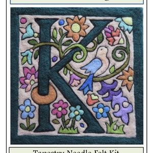 Needle Felt Kit Monogram Personalized Adult Craft Kit Beginners Welcome!  Made in Vermont