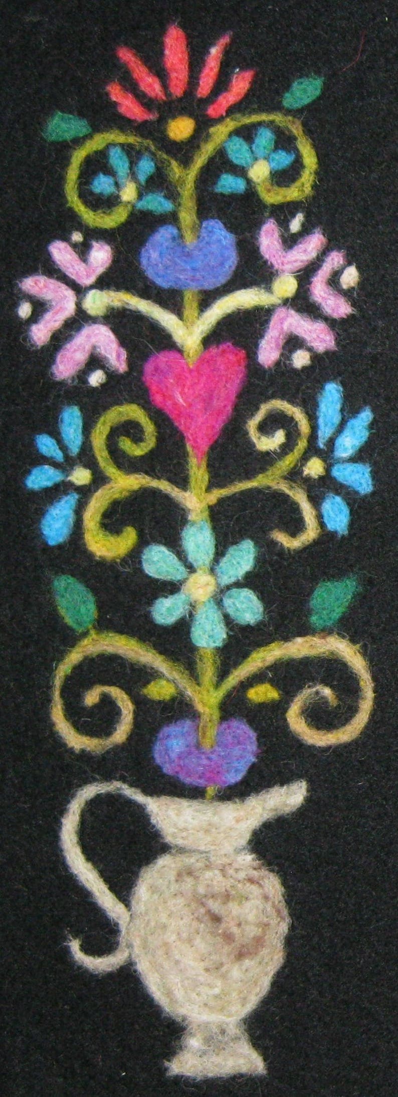 Needle Felt Floral Tapestry Bookmarks DIY Craft Kit Made in Etsy