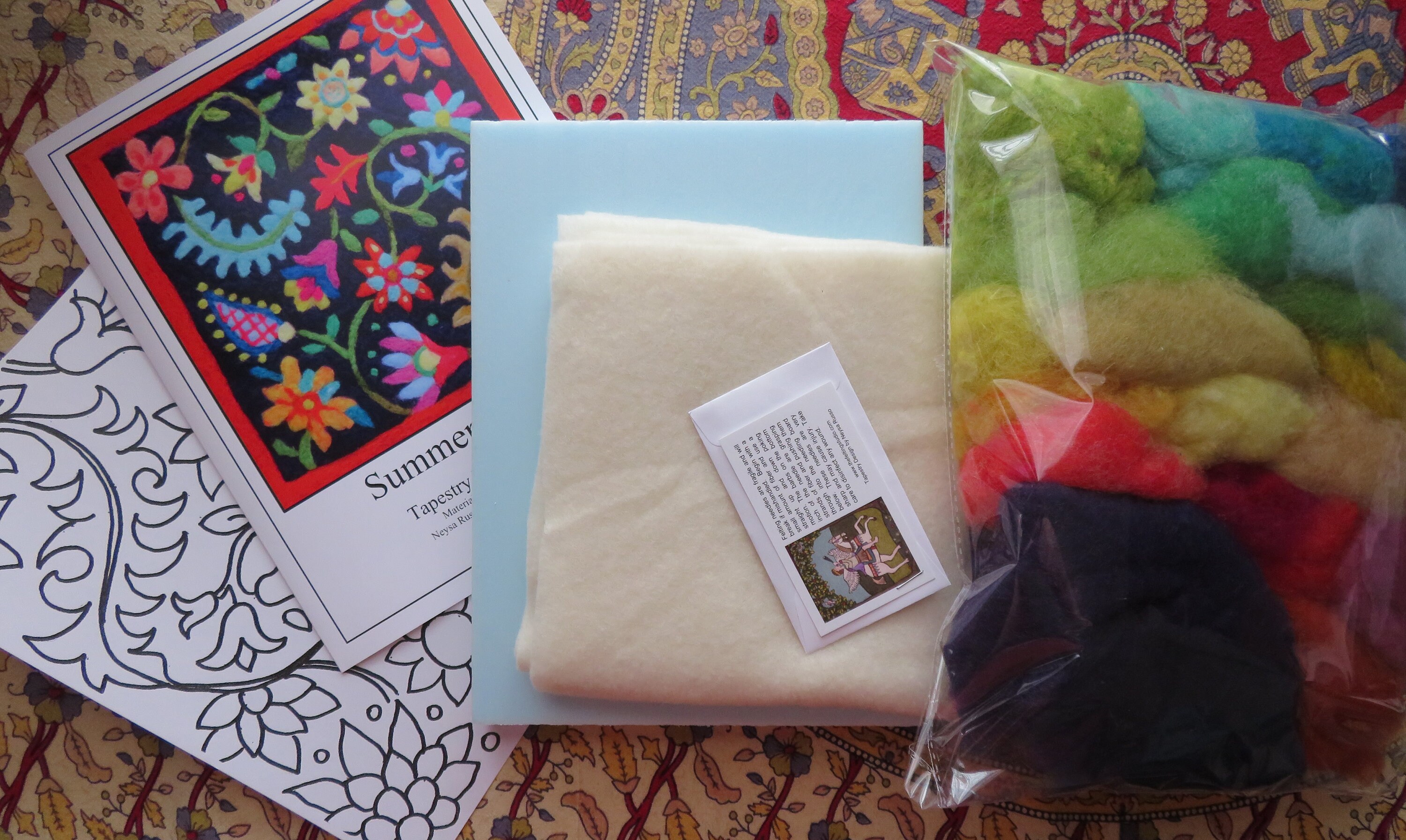 Needle Felt Kit Garden Floral Tapestry DIY Craft Beginners Etsy