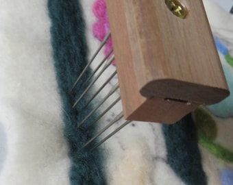 Needle Felting Tool Multiple Needles - Handcrafted - 8 Needle Replaceable!