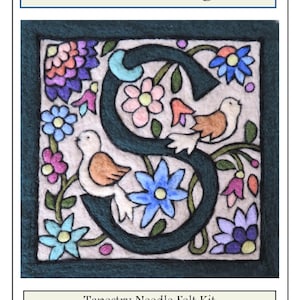 Needle Felting Kit Florentine Monogram Illuminated Alphabet Personalized Craft Kit Beginners Welcome!