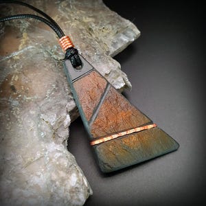 Balance, Creativity & Manifestation Talisman, Slate Copper Amulet, Spiritual Pagan Necklace