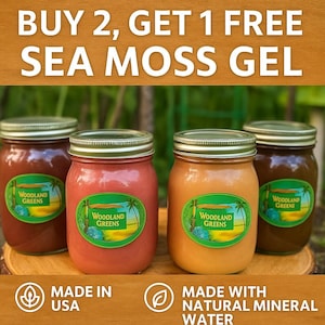 BUY 2 GET 1 FREE – Flavored Sea Moss Gel – Organic Irish Sea Moss – Vegan Superfood – Dr. Sebi Inspired - Free Shipping on Orders &gt; 35 bucks