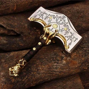 Handmade Viking Hammer, Norse Mjolnir Replica, God of Warr Hammer, Fantasy Collectable Hammer, Thor Hammer, Anniversary gift, Birthday gift